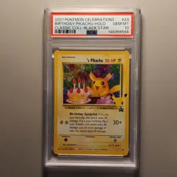2021 Pokemon Celebrations Birthday Pikachu PSA 10 - Image 1