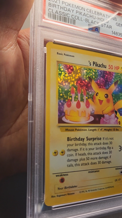 2021 Pokemon Celebrations Birthday Pikachu PSA 10 - Image 2