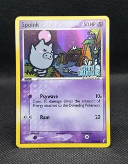 Spoink 62/100 Reverse Holo Pokemon Card 2006 EX Crystal Guardians - Image 1