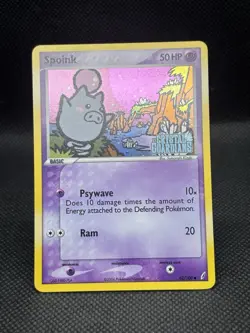 Spoink 62/100 Reverse Holo Pokemon Card 2006 EX Crystal Guardians - Image 2