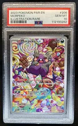 2023 Pokemon SV Paradox Rift Morpeko #206/182 PSA 10 GEM MINT - Image 1