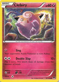 CLEFAIRY - (ARTIST TOMOKAZU KOMIYA) POKEMON COMMON 2016 BREAKPOINT 81/122 NM - Image 2