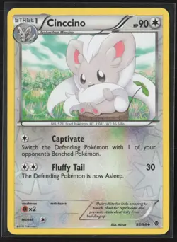 Cinccino 85/98 Uncommon Emerging Powers Pokemon Reverse Holo Lightly Played - Image 1