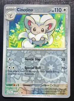 Cinccino 137/162 Pokemon Temporal Forces Reverse Holo Uncommon TCG LP - Image 1
