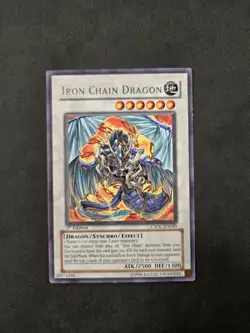 Yu-Gi-Oh! Konami Iron Chain Dragon CSOC-EN040 Crossroads of Chaos 1st Rare - Image 1
