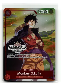 One Piece Foil Promo #P-001 Monkey.D.Luffy Offline Regional 2024 Participant - Image 1