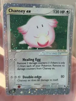 Chansey EX 96/109 Ruby and Sapphire Holo Reverse Holo W/ Swirl 🌀 Pokemon Card - Image 4