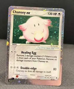 Chansey EX 96/109 Ruby and Sapphire Holo Reverse Holo W/ Swirl 🌀 Pokemon Card - Image 5