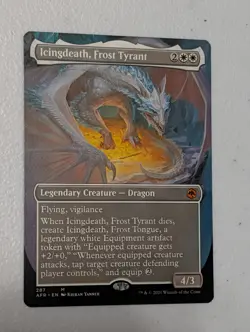 Icingdeath, Frost Tyrant Borderless Adventures in the Forgotten Realms MTG Card - Image 1