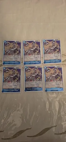 Lot (6) Prisoner Of Impel Down OP16-042 R The Time Of Battle One Piece Foil Card - Image 1