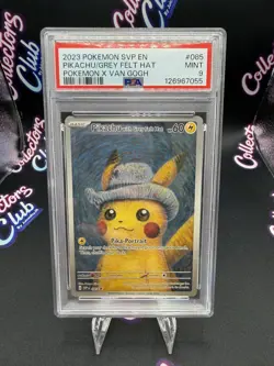 SV: Scarlet & Violet Promo Cards #085 Pikachu with Grey Felt Hat PSA 9 - Image 1