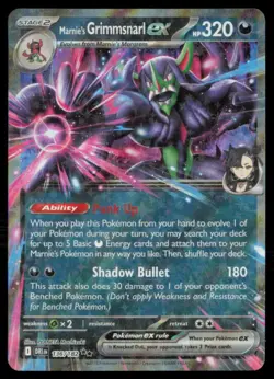 MARNIE'S GRIMMSNARL EX 136/182 DESTINED RIVALS HOLO POKEMON CARD NEAR MINT - Image 1