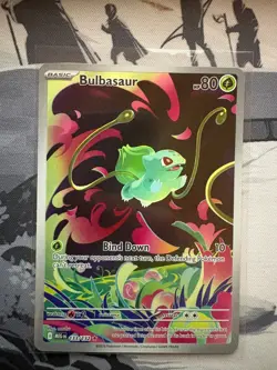 Pokemon TCG Bulbasaur 133/132 Secret Rare Mega Evolution Holo Card NM Mint - Image 1