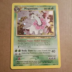 Pokemon Meganium 10/111 Neo Genesis Holo Rare Unlimited English Card LP - Image 1
