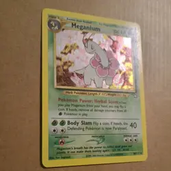 Pokemon Meganium 10/111 Neo Genesis Holo Rare Unlimited English Card LP - Image 2