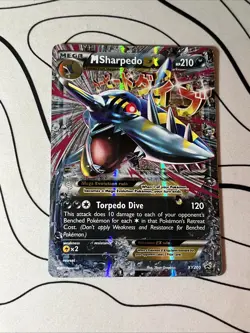 Pokemon TCG M Sharpedo EX XY200 Black Star Promo Rare Card - Image 1