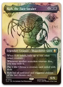 Koh, the Face Stealer (Borderless) #322 (Foil) NM Avatar: The Last Airbender - Image 1