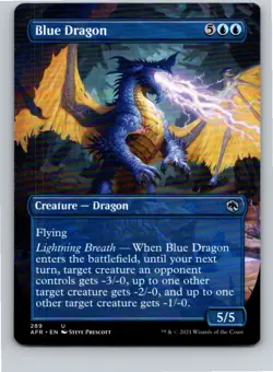 Magic the Gathering Blue Dragon (Borderless) Adventures in Forgotten Realms MTG - Image 1