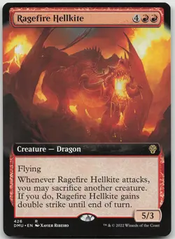 Ragefire Hellkite Extended Art 426 Rare Dominaria United NM MTG - Image 1