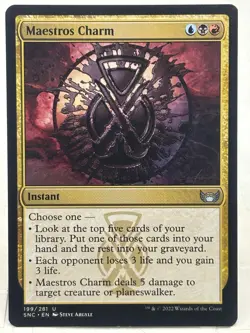 Maestros Charm LP/NM* Streets Of New Capenna ENGLISH 199/281 mtg -UnltdCards - Image 1