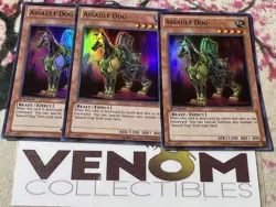 3x (M/NM) - Assault Dog - DRLG-EN033 - Super Rare - 1st Edition YuGiOh - Image 1