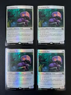 MTG- Prehistoric Pet x4 - TMNT - All FOIL - Image 1