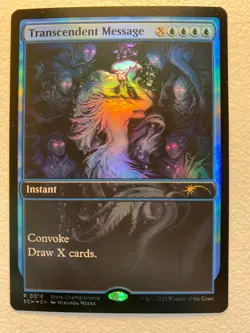 MTG 1x FOIL Transcendent Message # 16 Store Championship Promo Magic the x1 NM - Image 1