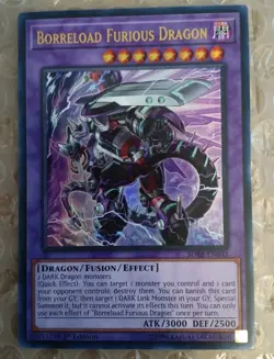 Yu-Gi-Oh Card Borreload Furious Dragon SDRR-EN042 Ultra Rare 1st Ed Collectable. - Image 2