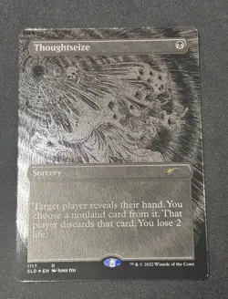 MTG FOIL Thoughtseize Secret Lair Borderless Foil Etched-Secret Lair #1117 - Image 1