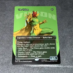 MTG The Vision (Borderless) FOIL - 0379 - Marvel Super Heroes (MSH) - Image 1