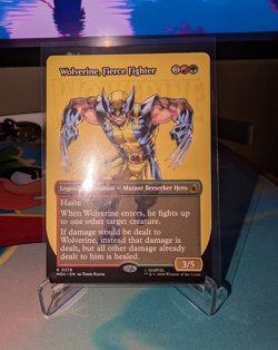 MTG Wolverine Fierce Fighter R 0378 Marvel Secret Lair Full Art Non-Foil - Image 1