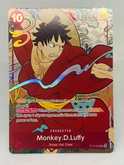 Monkey D. Luffy ST10-006 1st Anniversary English One Piece Promo - Image 1