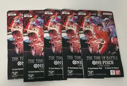 Bandai One Piece TCG OP-16 The Time Of Battle Booster Sleeves Lot Of 5 - Image 1