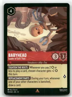 Babyhead Leader of Sid's Toys Rare Wilds Unknown 119/204 Disney Lorcana - Image 1