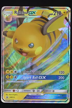 Raichu GX - SM213 - Promo - Pokemon Card - Lightly Played - Image 1