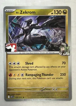 Pokemon N's Zekrom Ascended Heroes 155/217 Prize Pack Series 9 Non Holo - Image 1