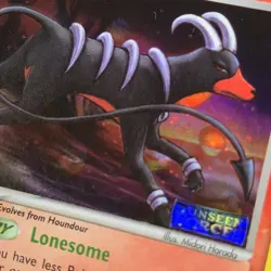 INVERTED ERROR Houndoom 7/115 EX Unseen Forces Reverse Holo Rare Pokemon Card - Image 2