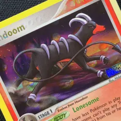 INVERTED ERROR Houndoom 7/115 EX Unseen Forces Reverse Holo Rare Pokemon Card - Image 3