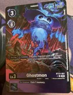 Digimon Card Game Box Promotion Card Ghostmon BT23-061 C* Alt Art Foil - Image 1