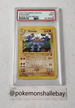 Machamp #43 - Pokemon League 2002, Black Star Promo *PSA 9 - MINT* Pokemon Card - Image 1