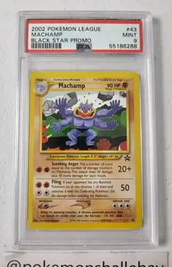 Machamp #43 - Pokemon League 2002, Black Star Promo *PSA 9 - MINT* Pokemon Card - Image 3