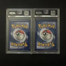 (2 Card Lot) 2000 Pokemon Black Star Promo Eevee 11 Holo (PSA 7,8) Sequential - Image 2