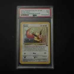 (2 Card Lot) 2000 Pokemon Black Star Promo Eevee 11 Holo (PSA 7,8) Sequential - Image 3