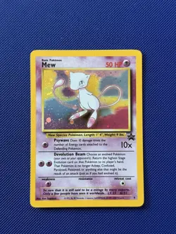 Pokemon Mew TCG Black Star Holo Card 9 WOTC Promo SWIRL - Image 1