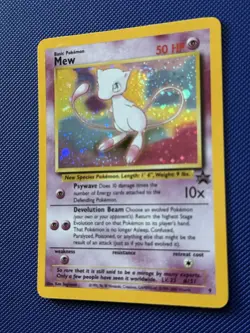 Pokemon Mew TCG Black Star Holo Card 9 WOTC Promo SWIRL - Image 3