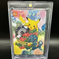1996 Japanese Vending Pokemon Sticker Card Charizard Machamp Collectible Rare - Image 2