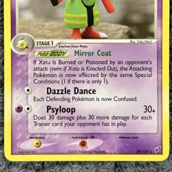 Vintage Pokemon Deoxys Xatu 29/107 LP Regular Rare Trading Card - Image 4