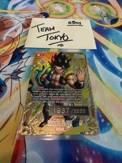 DRAGON BALL CARD FUSION WORLD GOGETA FB09-007 BR SERIAL /2222 English Top 16 SR - Image 2