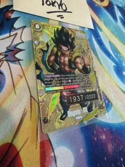 DRAGON BALL CARD FUSION WORLD GOGETA FB09-007 BR SERIAL /2222 English Top 16 SR - Image 5