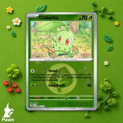 Chikorita 5/214 Lost Thunder Reverse Holo Pokemon TCG Card - Image 1